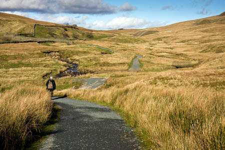 The walker suffered a leg injury crossing a beck on Blea Moor The walker suffered a leg injury crossing a beck on Blea Moor
