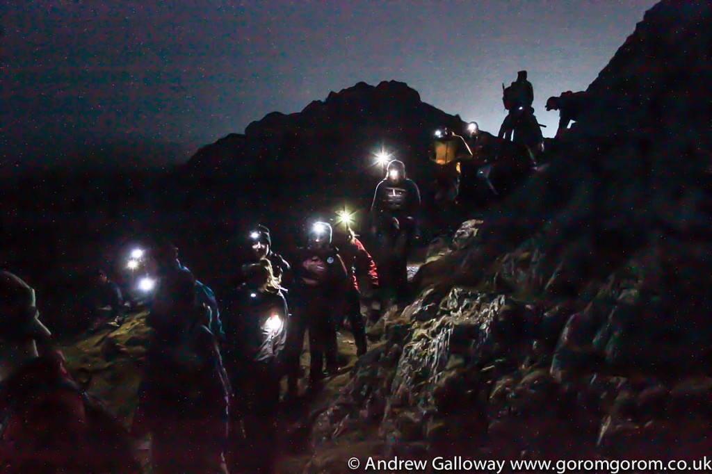 Walkers start the descent of Doddick Fell during the event. Photo: Andrew James Galloway