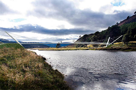 The bridge would give access across the River Dee to the hills to the north of Braemar The bridge would give access across the River Dee to the hills to the north of Braemar