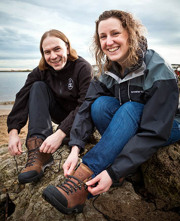 Zoe Brookes laces up her Fellmasters with Sam Kellie of the DofE Award Zoe Brookes laces up her Fellmasters with Sam Kellie of the DofE Award