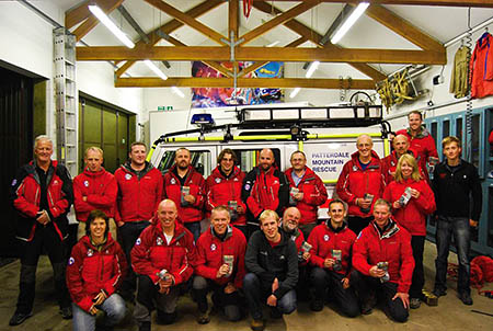 Bridgedale product manager Chris Gordon joins the Patterdale team showing off their free socks Bridgedale product manager Chris Gordon joins the Patterdale team showing off their free socks