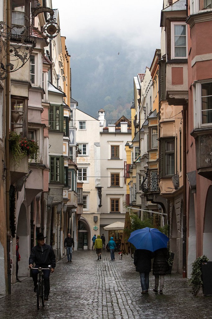 Brixen, with just a sprinkling of rain, though not enough for a thorough test of the Gore-Tex