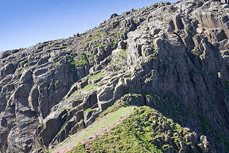 The family and their dog got stuck on Broad Stand The family and their dog got stuck on Broad Stand