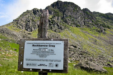 Climbing restrictions are in place at sites such as Buckbarrow Crag, Longsleddale