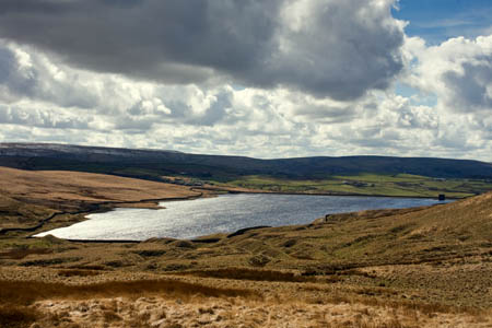 Cant Clough Reservoir, near Burnley, site of footpath improvements