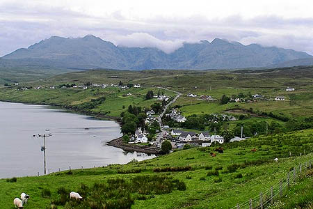 Mr Paterson ran his guiding business from Carbost, in the shadow of the Cuillin. Photo: Stuart Wilding CC-BY-SA-2.0