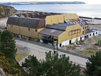 The partly demolished Cornwall Coliseum, Carlyon Bay, which Commercial Estates Group is planning to redevelop into a multimillion-pound resort The Beach. Photo: Brian CC-BY-SA-2.0