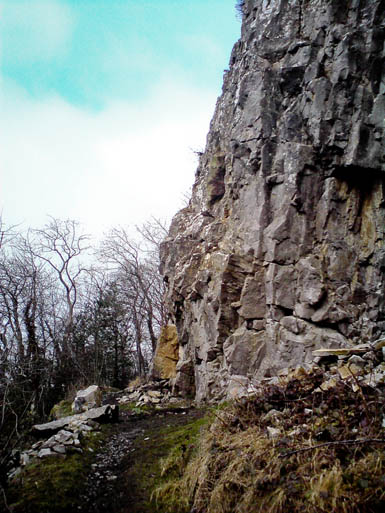 The crag at Castleberg after the incident