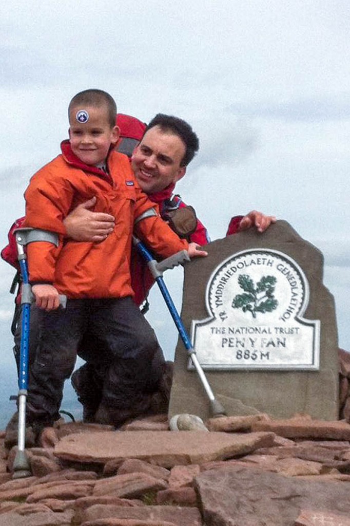 Owain on the summit of Pen y Fan