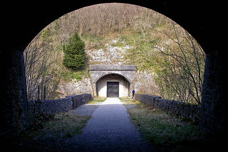 The Chee Tor Tunnel portal seen from the Number Two Tunnel which has been resurfaced. Photo: Simon Leatherdale CC-BY-SA-2.0 The Chee Tor Tunnel portal seen from the Number Two Tunnel which has been resurfaced. Photo: Simon Leatherdale CC-BY-SA-2.0