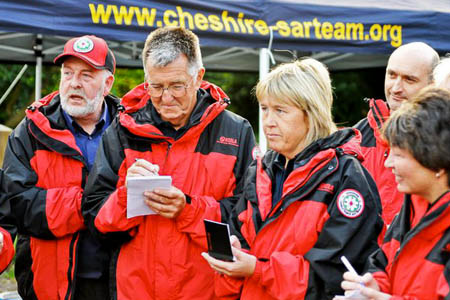 Members of Cheshire Search and Rescue Team. Photo: Cheshire SAR Members of Cheshire Search and Rescue Team. Photo: Cheshire SAR