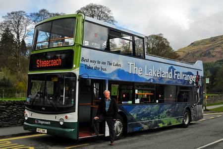 Mark Richards with the Lakeland Fellranger bus Mark Richards with the Lakeland Fellranger bus