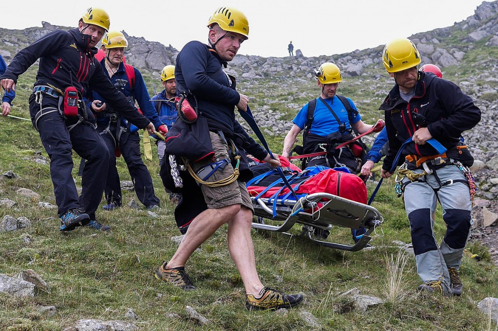 The team in action during a rescue. Photo: Cockermouth MRT The team in action during a rescue. Photo: Cockermouth MRT