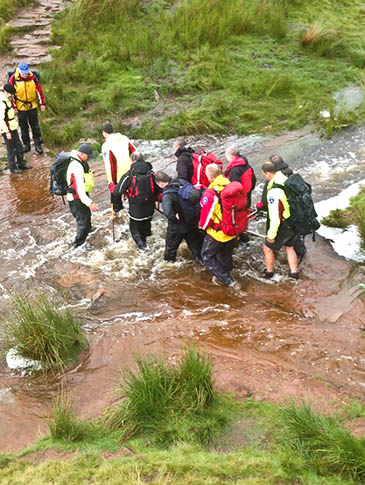 Rescuers said conditions on the mountain were atrocious. Photo: Brecon MRT Rescuers said conditions on the mountain were atrocious. Photo: Brecon MRT