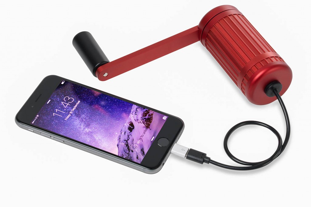 The crankmonkey can be used to charge gadgets such as mobile phones