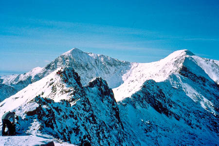 Crib Goch and Snowdon. Photo: Steve Cadman CC-BY-SA-2.0