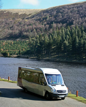 The bus at Howden Reservoir The bus at Howden Reservoir