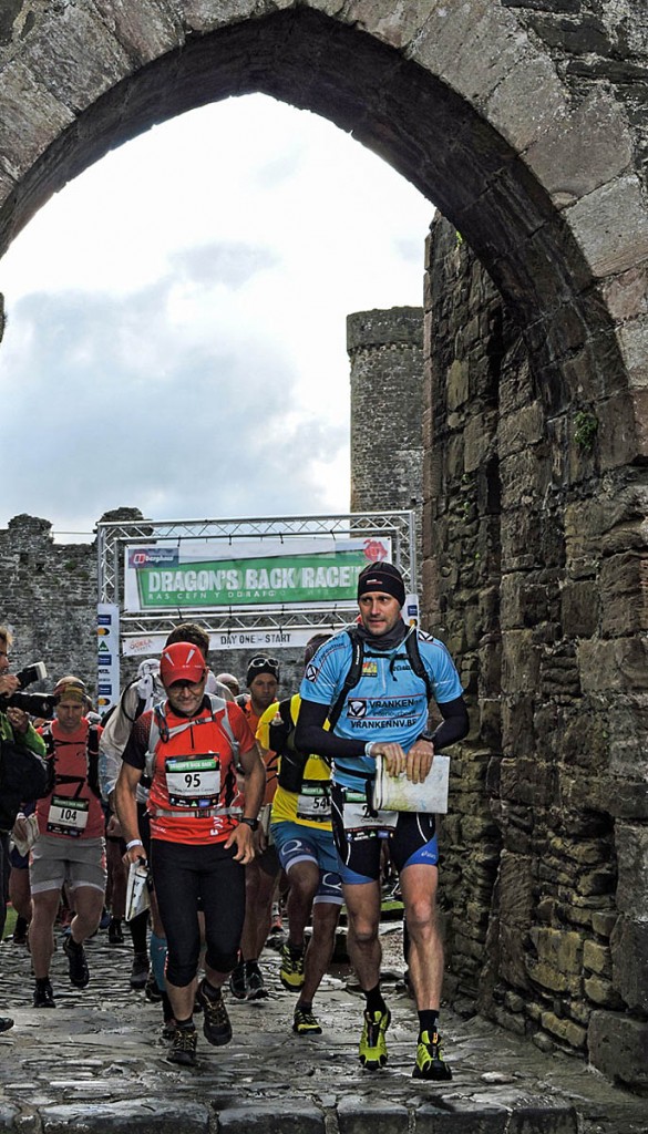 The race gets underway at Conwy Castle
