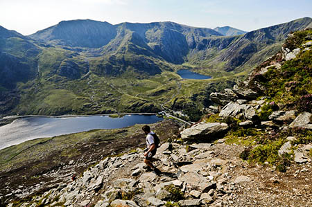 Wouter Hamelinck from Belgium as he races down into Ogwen Valley on day one Dragon's Back Race. Photo: Jon Brooke Wouter Hamelinck from Belgium as he races down into Ogwen Valley on day one Dragon's Back Race. Photo: Jon Brooke