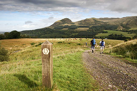 The John Muir Way joins part of the West Highland Way near Dumgoyne The John Muir Way joins part of the West Highland Way near Dumgoyne