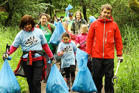 The clean-up in progress The clean-up in progress