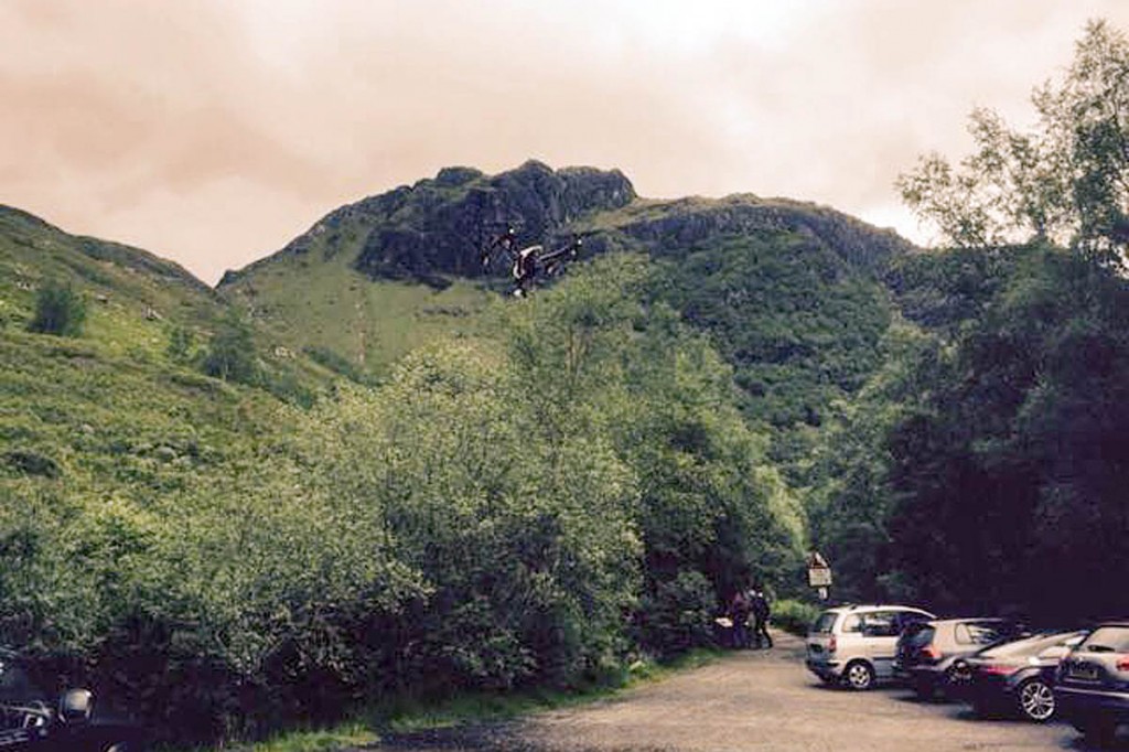 The drone in action today. Photo: Police Scotland