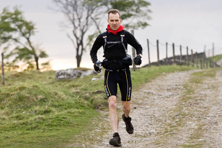 Fellsman winner Duncan Harris on his way to victory Fellsman winner Duncan Harris on his way to victory