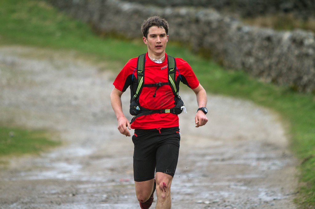 Adam Perry arrives at Yarnbury checkpoint