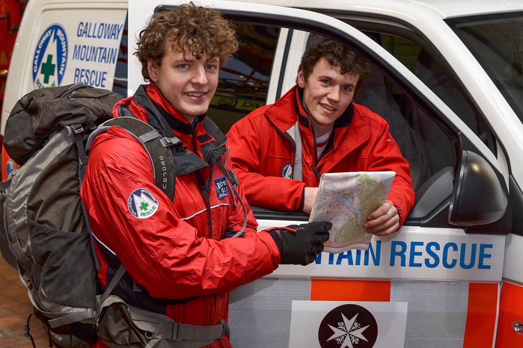 Roan Ballantine, left, and Donald Newbery with their equipment provided by the Galloway team. Photo: Mike Kneeshaw