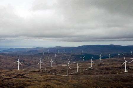 An impression of how the Glenmorie windfarm would look from Carn Chuinneag, a corbett within the Fannichs, Beinn Dearg and Glencalvie Special Landscape Area. An impression created by the John Muir Trust of impact the Glenmorie windfarm would have from Carn Chuinneag, a corbett within the Fannichs, Beinn Dearg and Glencalvie Special Landscape Area.