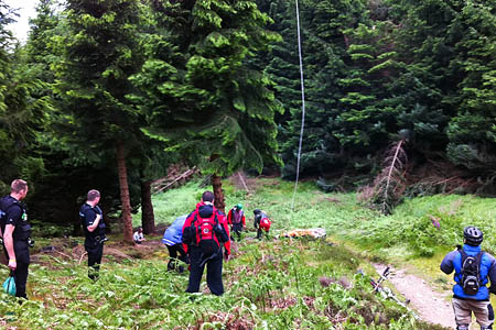 Rescuers at the scene. Photo: Tweed Valley MRT Rescuers at the scene. Photo: Tweed Valley MRT