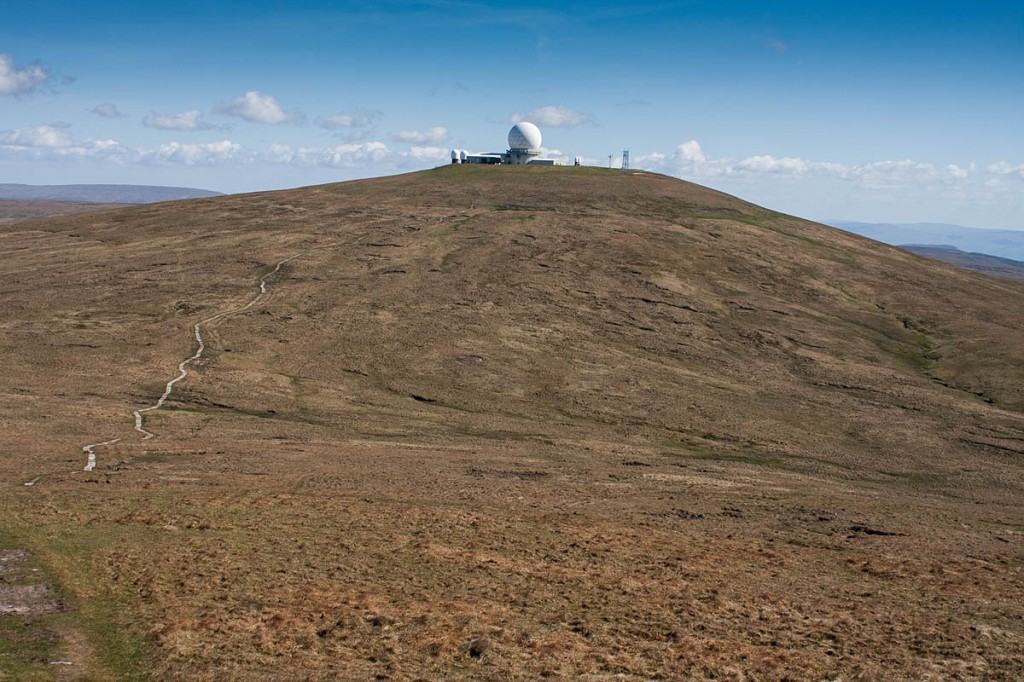 The man was found collapsed on Great Dun Fell