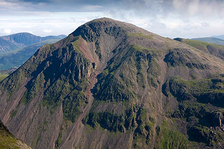 The walker was found on Great Hell Gate, in the centre of Great Gable's south face The walker was found on Great Hell Gate, in the centre of Great Gable's south face