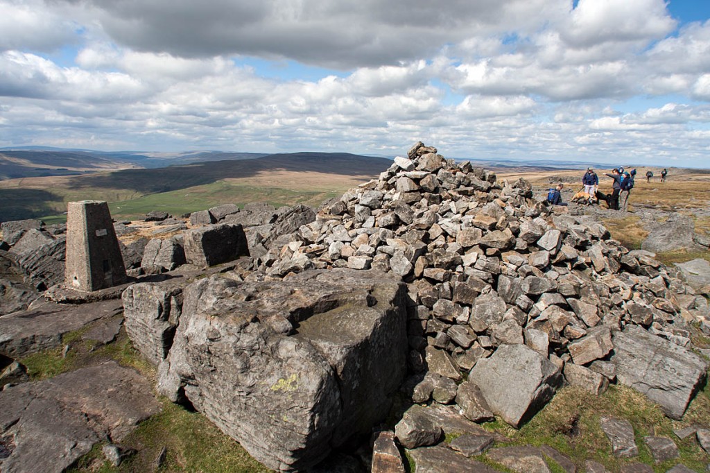 The summit of Great Whernside, one of the three peaks on the challenge The summit of Great Whernside, one of the three peaks on the challenge