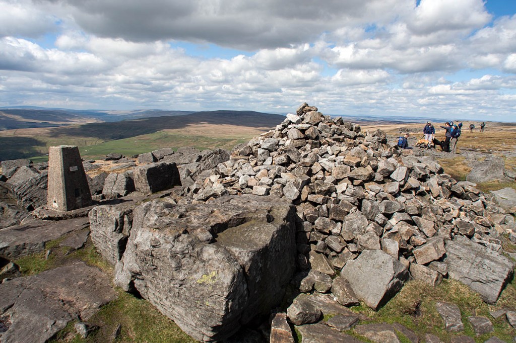 The summit of Great Whernside, one of the three peaks on the challenge