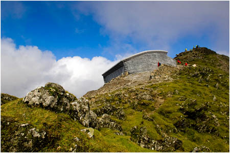 The defibrillator has been installed on the Hafod Eryri building on Snowdon. Photo: Aneurin Phillips