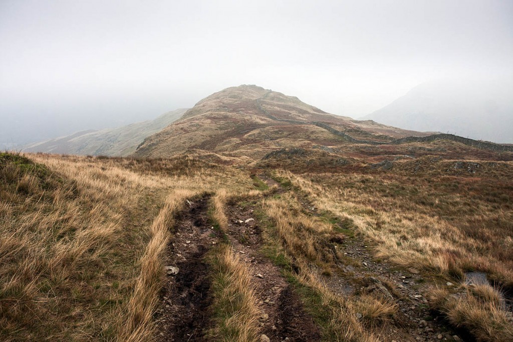 The walkers found the main path down Hartsop Above How