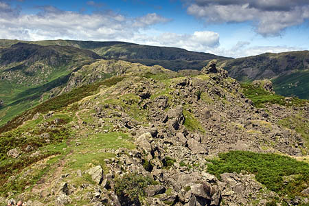 The walker was found on Monday between Helm Crag and Gibson Knott The walker was found on Monday between Helm Crag and Gibson Knott