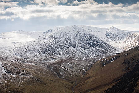 The job entails the ascent in winter of Helvellyn, seen here with Catstye Cam The job entails the ascent in winter of Helvellyn, seen here with Catstye Cam
