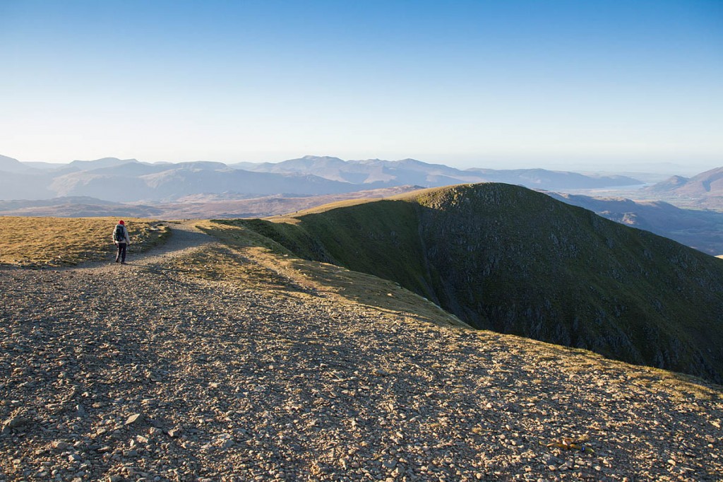The couple made their way down from near the summit of Helvellyn