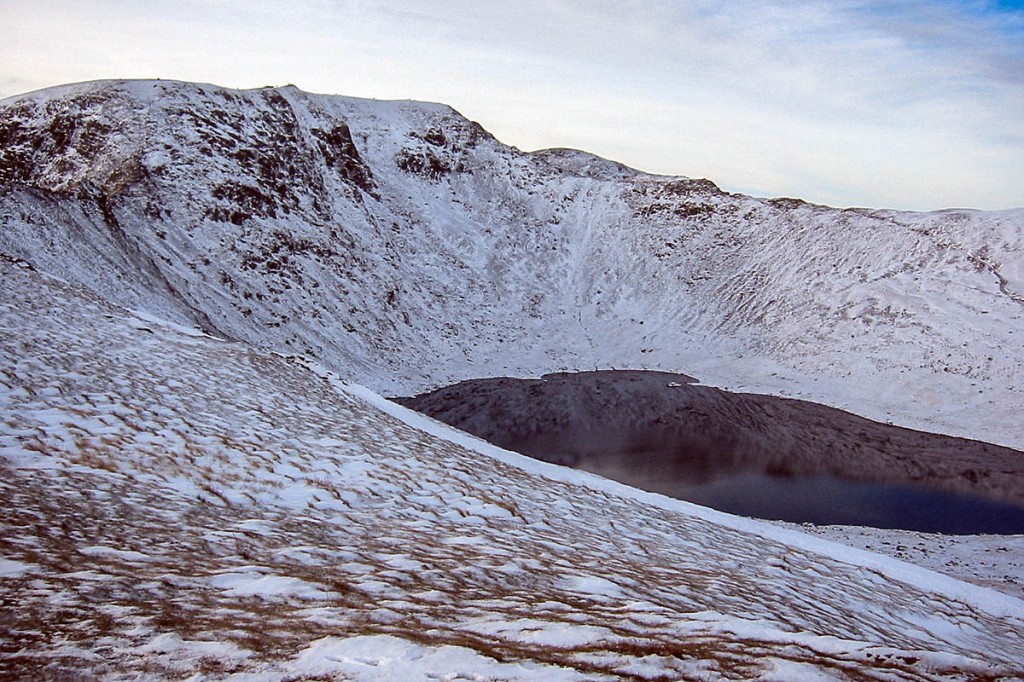 The man fell 150m down the Red Tarn side of Swirral Edge The man fell 150m down the Red Tarn side of Swirral Edge