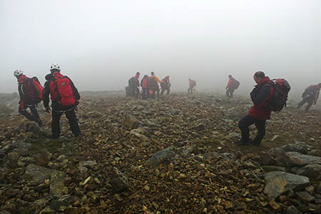 Rescuers at the scene on Helvellyn. Photo: Keswick MRT Rescuers at the scen on Helvellyn. Photo: Keswick MRT