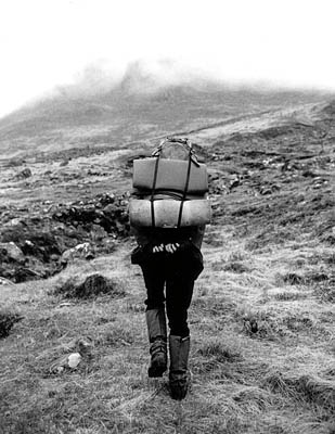 Dave Hewitt ascends Ben Alder in May 1987. Photo: Michael Wright Dave Hewitt ascends Ben Alder in May 2007. Photo: Michael Wright