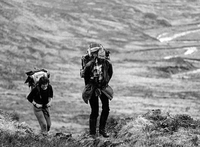 Dave Hewitt and Sarah Craig on the watershed route in 1987. Photo: Michael Wright Dave Hewitt and Sarah Craig on the watershed route in 1987. Photo: Michael Wright