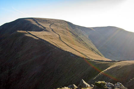 The woman collapsed near the summit of High Street The woman collapsed near the summit of High Street