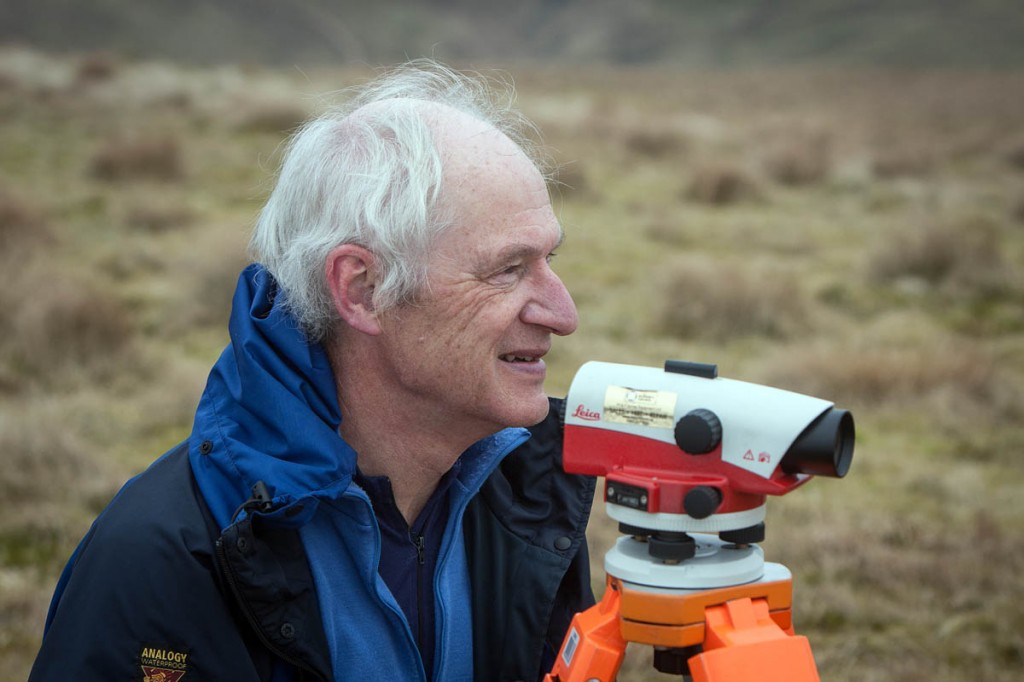 John Barnard in action surveying. Photo: Bob Smith/grough