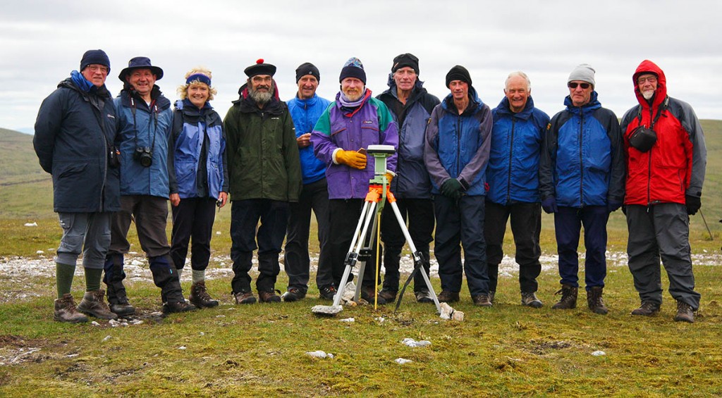 Surveyors, SMC representatives and members of The Munro Society at the summit of Mullach Coire nan Cisteachan. Photo: Myrddyn Phillips