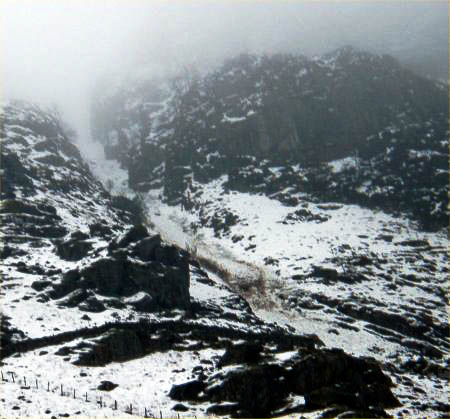 The Hind Crag avalanche site. Photo: Keswick MRT