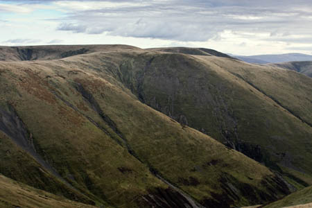 The Howgills, with their highest point The Calf, on the skyline, will be among peaks in the challenge