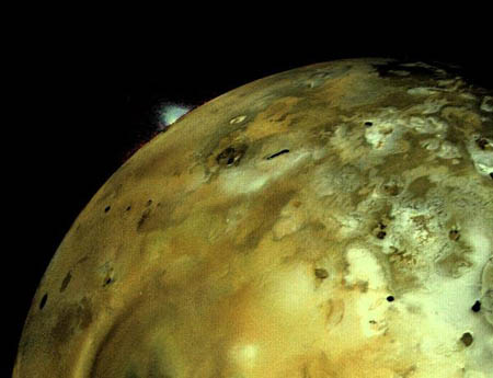 A volcanic eruption on Io. NASA/courtesy of nasaimages.org A volcanic eruption on Io. Maxwell Montes and the Cleopatra crater. NASA/courtesy of nasaimages.org